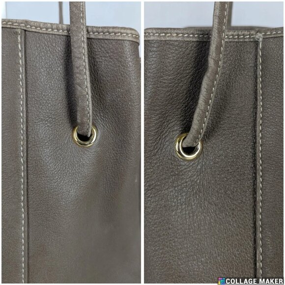 Christian Dior CD Logo Leather Large Shoulder Bag Brown Made in France - Picture 4 of 14